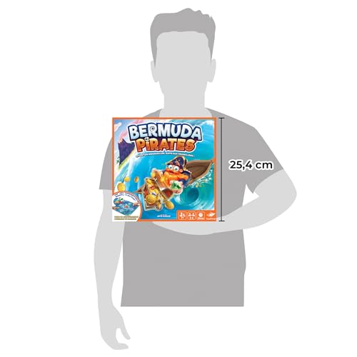 Asmodee - Bermuda Pirates - Jeux de Société pour Enfants dès 7 Ans - Jeu de Plateau Fun pour Jouer en Famille - Exerce Mémoire et Dextérité - 2 à 4 Joueurs - 20 Min - Version française - FoxMind