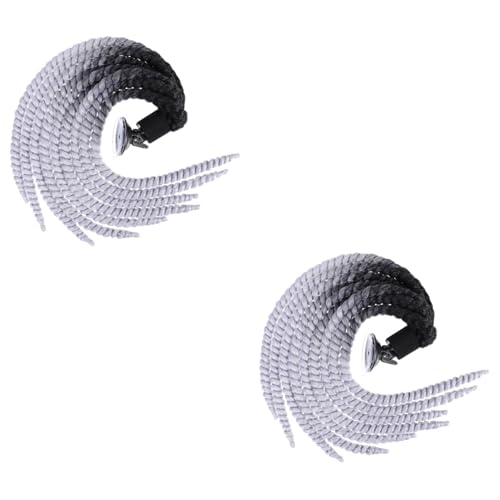 Accessoire de coiffure pour casque avec tresses et ventouse