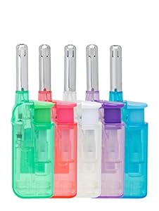 lightec(ライテック) ライター チャカチャカ3 クリア 使いきり 点火棒 5色セット