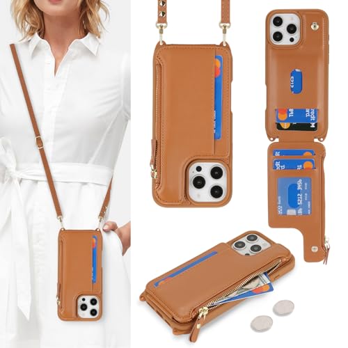 Coque portefeuille iPhone 16 Pro avec poche fermeture anti-perte
