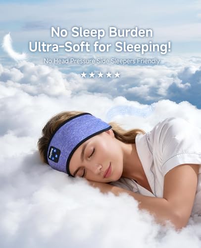 Image of Sleep Headphones | Bluetooth 5.4 Headband | Wireless Earbuds Earphones Sweat Resistant with Ultra-Thin HD Stereo Speaker, Headphone Band for Side Sleepers Workout Running Tech Gadgets Unique Gifts