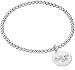Sterling Silver Diamond Accent "A Mother's Love Is Forever" Stretch Bead Charm Bracelet