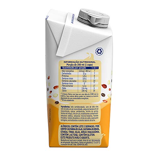 Bebida Láctea Quinoa Linhaça E Chia Sabor Banana Piracanjuba 500Ml