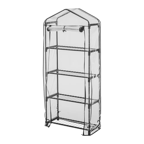 武田コーポレーション【フラワースタンド・ガーデンラック・家庭菜園・温室】 ブラック 70×30×160cm 奥行スリム温室4段 AS-OYSMO4