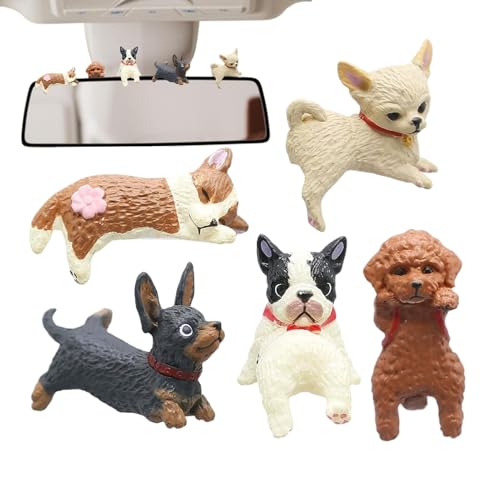 Générique Hunde-Monitor, Innendekoration, Auto, 5-teilig | Figur Armaturenbrett Fahrzeug für Hundeliebhaber Gamer Haus Fahrzeuge Fahrer Reisen