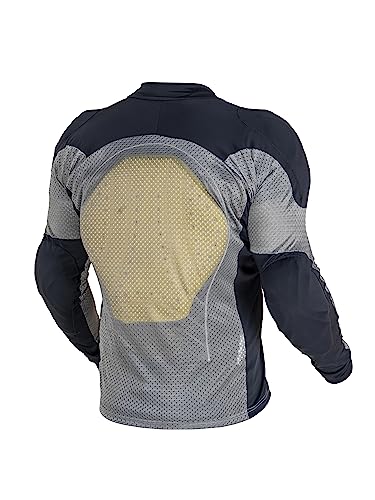 Wicked Stock Motorcycle Armor Shirt-Men Womens Mesh Motorcycle Shirt-Motorcycle Shirt-Ce Level2 Summer Motorcycle Shirt (Gray, X-Large) #TOP1
