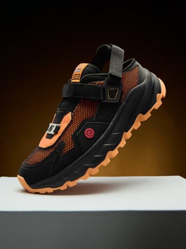 Image of The Souled Store Rovers: Men and Boys Low Top Streetwear Fashion Trainer Engineered Breathable Mesh Rugged Chunky Sole Velcro Strap Closure Lightweight Mules