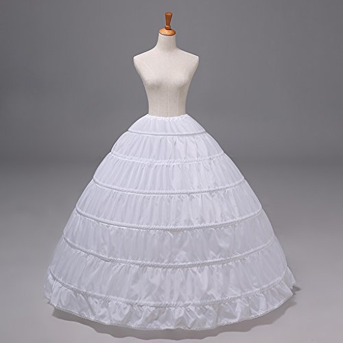 Colcolo Adulto Unissex Saia De Baixo De Crinolina Branca Vintage Longa 6 Argolas Anágua Baile De For