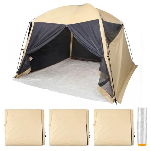 Maasechs Portable Paint Booth Tent 10.8 x 10.8 x 7.9 FT Extra Large Spray Paint Tent with Removable Walls Mesh Screen Floor Protection Plastic Film for DIY Furniture Hobby Tool Spray Shelter Painting by Maasechs - Image 9