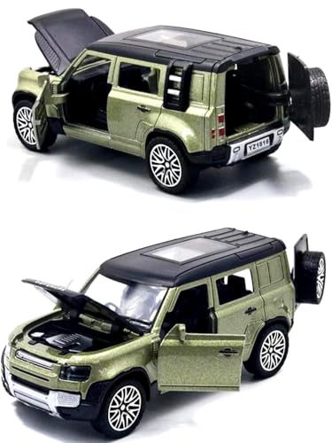 Image of Diecast Metal Defender SUV Toy Car, 1:32 Scale Alloy Model, Openable Doors, Pull Back Action, Kids Gift & Collectible