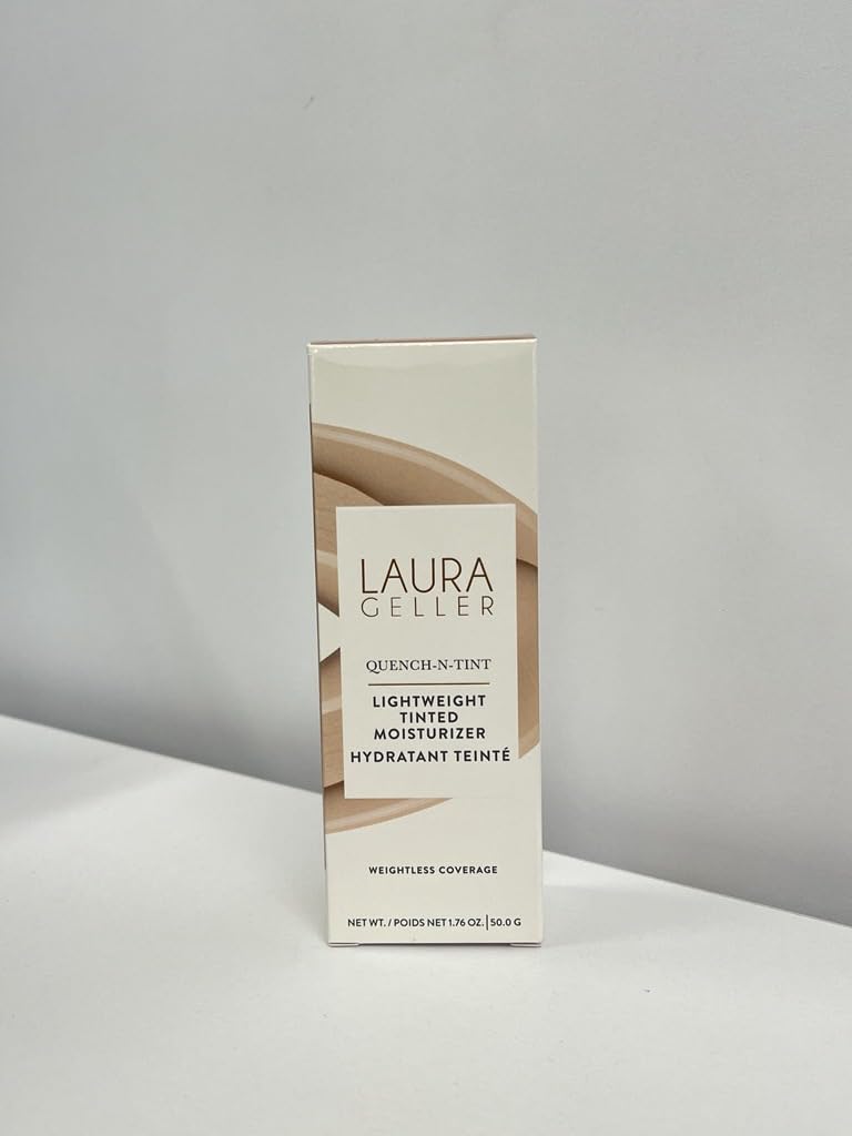 LAURA GELLER NEW YORK Quench-n-Tint Tinted Moisturizer - Sheer to Light Buildable Coverage - Natural Glow Finish - Lightweight Formula with Hyaluronic Acid, 01 Porcelain/Fair - Image 9