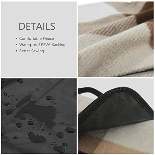 Zormy Picnic Blanket Waterproof Beach Handy Mat Brown And White Checkered Sand Proof Mat Great For Outdoor Picnic, Beach, Camping, Camping On Grass And Portable #TOP3