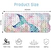 KINUUIS Non-Slip Bath Tub Mat - 40 X 16 Inch Large Shower Mat With Drain Holes & Suction Cups (Blue Watercolor) - View #3