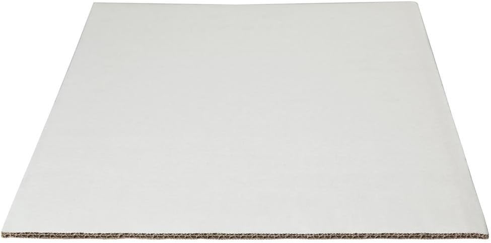 W PACKAGING WP4350 1/2 Sheet (18.37x13.5) White/Kraft Double Wall Cake Pad, Non Grease Proof, Corrugated Paper Board (Pack of 50)