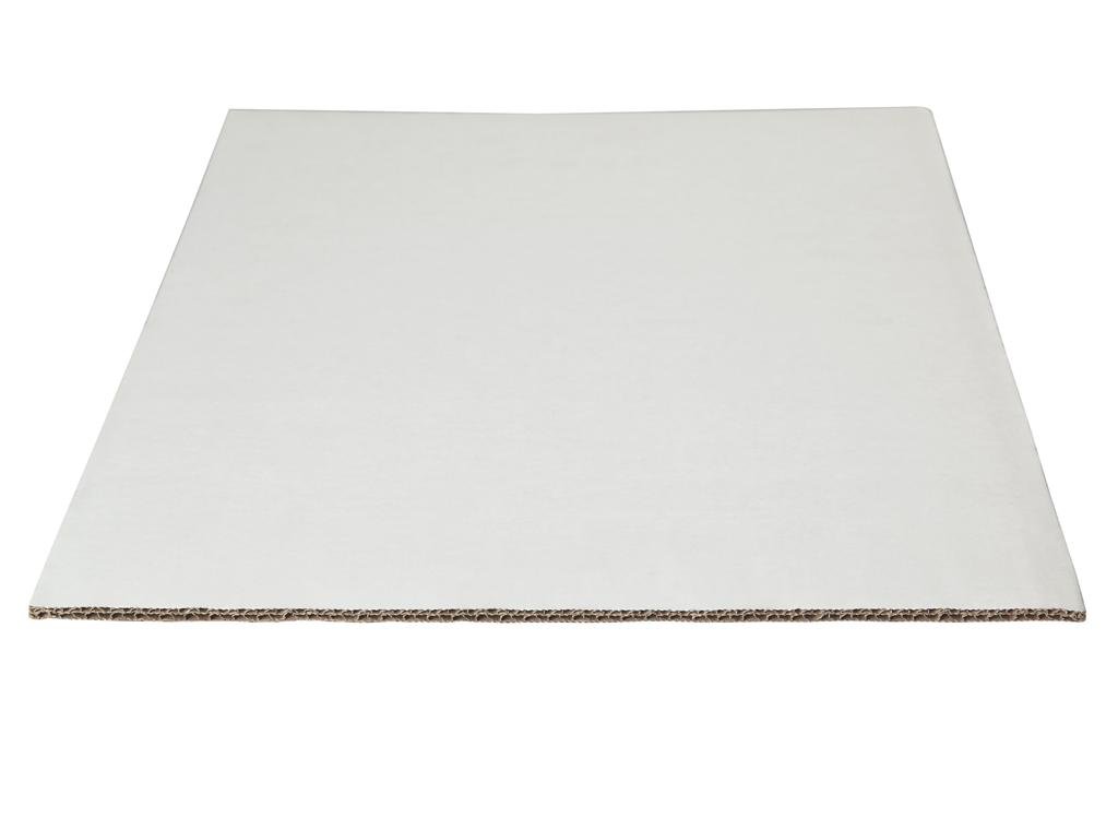 W PACKAGING WP4350 1/2 Sheet (18.37x13.5) White/Kraft Double Wall Cake Pad, Non Grease Proof, Corrugated Paper Board (Pack of 50)