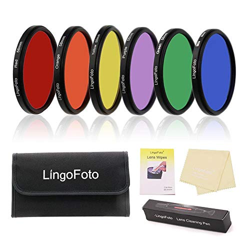 6pcs Round Color Lens Filter Set with Pouch