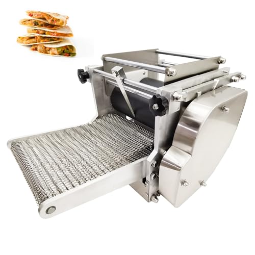 BEILOCKERY Automatic Tortilla Maker Machine, 110V Tortilla Press with Dual Non-Stick Plates, 5.9 Inch Mexico Corn Tacos Maker 1500-2000pcs/h 0.04