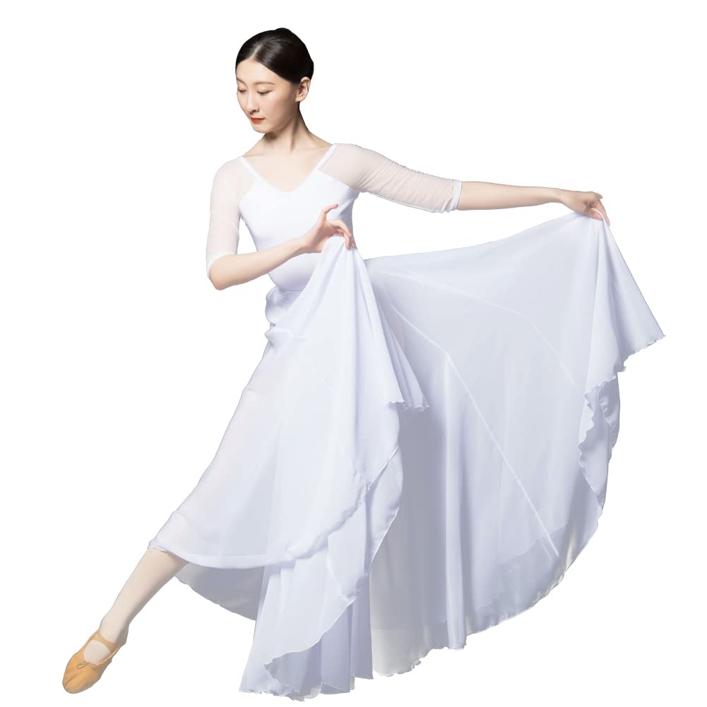 ROYAL SMEELA Vestito Danza Classica Donna Abito da Ballo Contemporaneo Abiti Ballo Moderno Abito Ballo lirico Costume Danza Moderna Adulto Gonna Gradi 720+Body Classica Costume Danza contemporanea