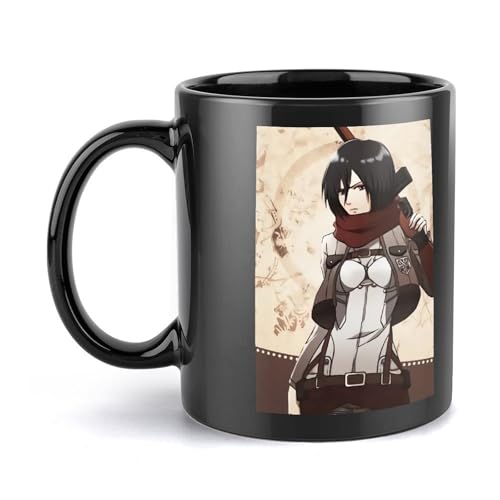 進撃の巨人 耐熱性 ホットドリンク コーヒーカップ シンプルブラック カフェ クラシック