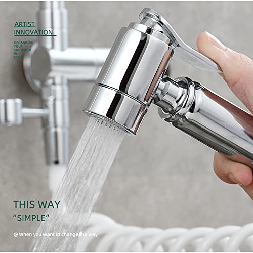 Grifo de cocina de pared de doble articulación que elimina salpicaduras 2