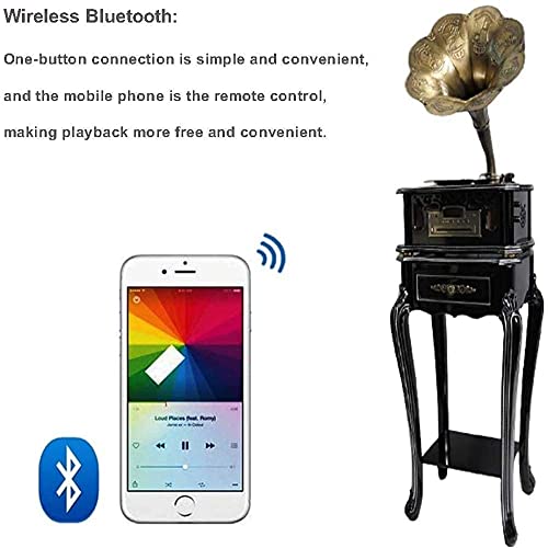 VSDEXR Tourne-Disque Vinyle Gramophone rétro Platine avec Haut-parleurs sans Fil Support de Table 3,5 mm Aux-in/FM R… - Les Beatles, Paul McCartney, John Lennon, RIngo Starr, George Harrison VSDEXR Tourne-Disque Vinyle Gramophone rétro Platine avec Haut-parleurs sans Fil Support de Table 3,5 mm Aux-in/FM R… – Image 4