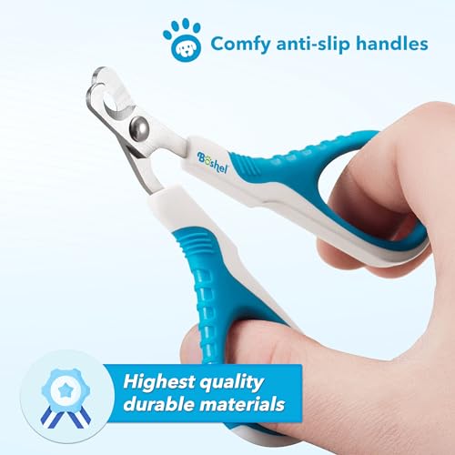 Image of BOSHEL Cat Nail Clipper - Razor-Sharp & Angled Cat Clippers for Nails with Comfy Grip Handles. Lightweight & Safe Grooming Solution - Ideal for Smaller Pets