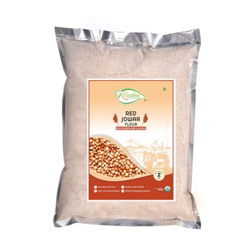Image of Organic Red Sorghum Flour (2Kg) For Eating And Cooking | Lal Juvar Atta | Produce Of India From Organic Farms By G7 Grains