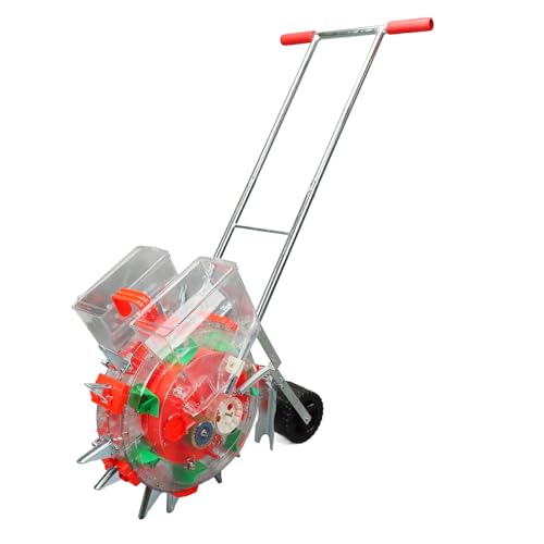 Saluaqui Efficienza Manuale Seminatrice a Mano Spinta Giardino Fioriera da Seminatrice con di Applicatore Fertilizzante per Mais e Soia - Fioriera a Righe Versatili per Piantagioni e Fecondazioni