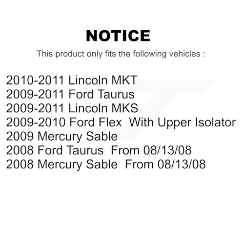 Top Quality Front Suspension Strut Mount 73-909914 Replacement For Ford Taurus Flex Lincoln MKS MKT Mercury Sable - Left or Right Side (Driver Passenger) by TOP QUALITY - Used condition - Image 2