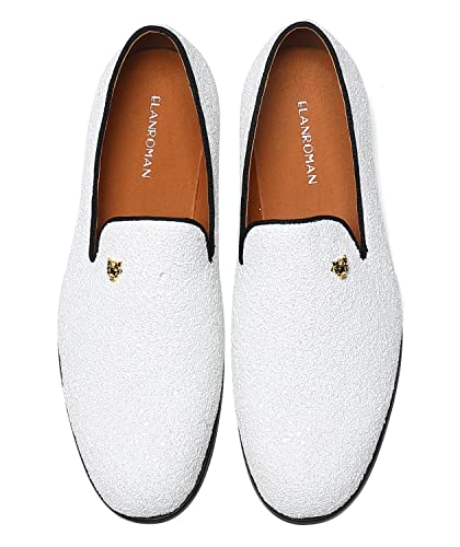 ELANROMAN Mens Dress Loafers Tuxedo Party Wedding Prom Shoes2