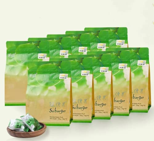 Fermented Green Plum Apricot-100% Natural,Antioxidants,Digestive Support,Vegan,Gluten-Free,No Preservatives,6 Bags (90 packs)