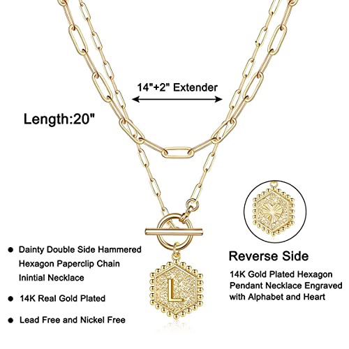 Plated Alphabetical Layered Necklace - Jewelry