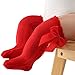 Toptim Baby Girls Knee High Socks Bow Thread Toddler Breathable Long Sock Cable Knit Tube (0-12 Months, Grey/Pink/Yellow/White/Red)