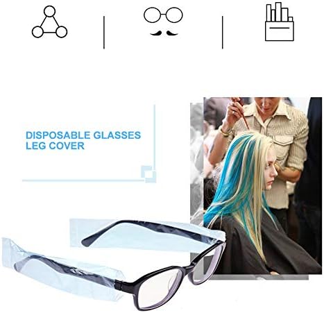 Dibiao Disposable Glasses Leg Sleeves Cover Hairdressing Hair Coloring Durable Protector Accessory(Disposable Glasses Leg Cover)