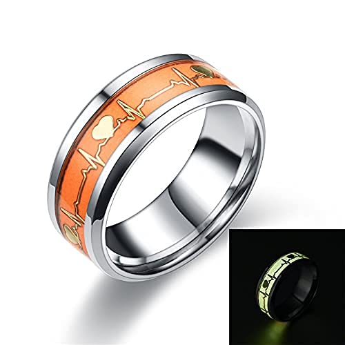 Amazon.co.jp: ルミナスECGリングステンレススチールリング