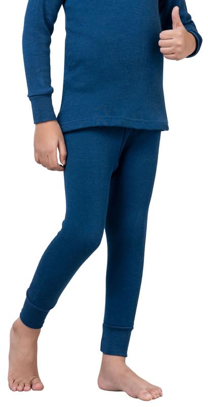 Boys Blended Cotton Thermal Trouser (I/E) Full Pant Inner Bottom Winter Wear for Kids and Baby (Pack of 1) (6 Mon to 9 Mon) (BL) Blue - Image 3 thumbnail