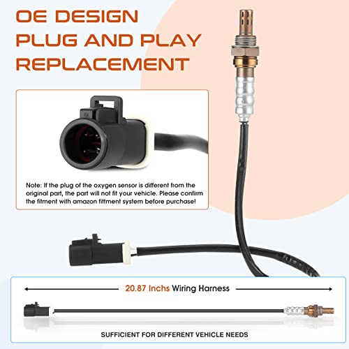 Gearzaar 15717 Oxygen Sensor O2 Sensor Upstream Downstream Compatiable With Ford F150 F250 F350 Ranger Escape Explorer Mustang Foucs Expedition Mazda Lincoln Jaguar Mercury 15716 15718 4 Pack #TOP3