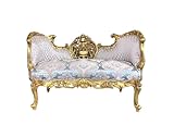 Design unique : ce banc de style baroque français dégage un charme royal. Tout simplement magnifique. Il s'intègre également bien dans un salon moderne ou un hall lodge.