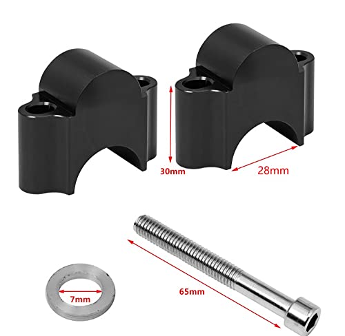 ANCLLO CNC-Lenkererhöhungs-Set, 28 mm, für Motorrad, kompatibel mit ATV, Dirt Bike, Off-Road