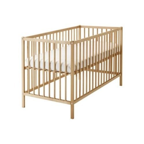 Preisvergleich Produktbild 2 XIKEA verstellbares Babybett 'SNIGLAR' Bettchen in 60x120cm - Gitterbett aus massiver Buche - höhenverstellbar