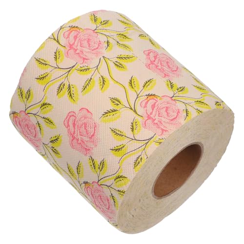 HEMOTON Papel Higiénico Decorativo con Impresión de Flores Rollo de Papel Absorbente de Pulpa de Bambú para Baño y Fiestas Divertido y Funcional para Uso Diario