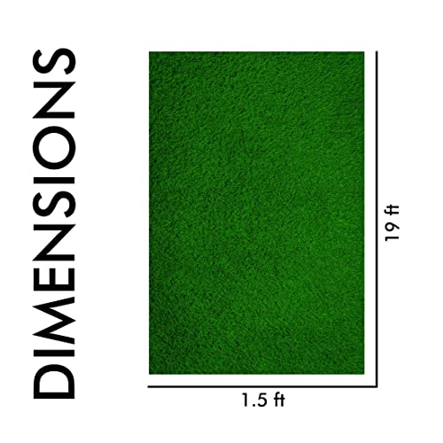 Image of Yellow Weaves 35 Mm High Density Artificial Rectangular Grass Carpet Mat For Balcony, Lawn, Door - (1.5 X 19 Feet), Green