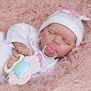 Milidool Lifelike Reborn Baby Dolls Girl-20 Inch Baby Soft Body Realistic Reborn Newborn Baby Dolls Full Vinyl Body Poseable Real Life Baby Dolls Girl with Feeding Kit Gift Box for Kids Age 3+