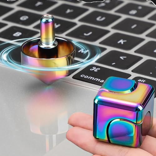 Image of Fidget Toys for Adults, Stress Relief Toys Adults, Square Fidget Cube, Infinity Cube Fidget Toy, Portable Metal Fidget for Adults, Color