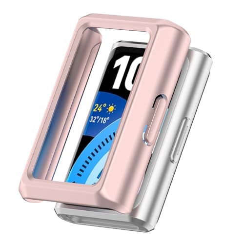 For HUAWEI Band 11 Pro �P�[�X �ی� PC�f�� �J�o�[ YANMONGI �����ߗ� �����^ �����ȒP �S�ʕی� �Ռ��z�� �ȈՒ��E �ی�J�o�[ HUAWEI Band 11 Pro(�s���N)