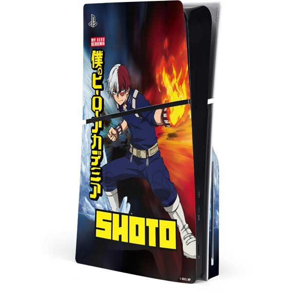 Skinit Decal Gaming Skin Compatible with PS5 Slim Disk Console - Officially Licensed My Hero Academia Shoto Season 3 Design