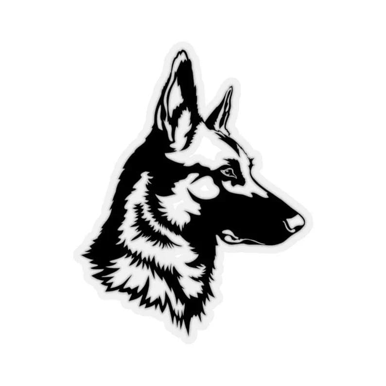 JIFENLI Belge Malinois Profil Autocollants/Maligator Chien Cadeau Produits De Voiture Élégant,...