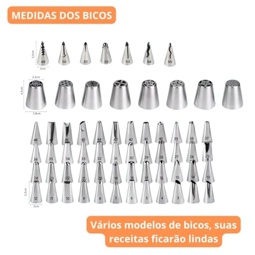 Kit Confeiteiro Profissional 137 Peças Acessórios Diversos