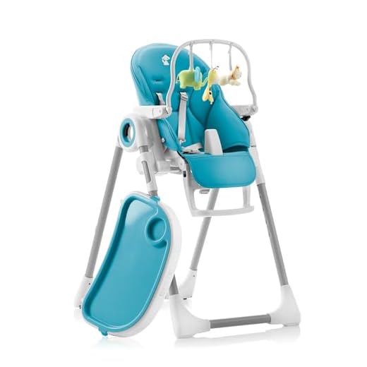 Chaise Haute pour Bebe Evolutive, Reglable, Pliable et Arche Jouets - 7 Hauteurs, Dossier Enfant Inclinable 5 Positions, Tablette Amovible, Plateau Clipsable (Nettoyage Facile), Coussin Bébé Confort