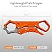 Pristis Saltwater Fishing Gripper, Plastic Fish Lip Grabber Tool, Floating Bass Catfish Mouth Holder Grab Tackle, Lightweight Hook Remover with Non-Slip Handle, Durable Catch & Release Kit, Orange